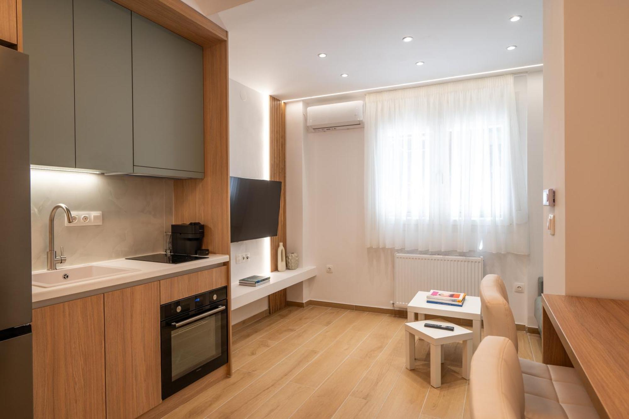 Appartamento Honey Oak & Cream Patio By Nest Salonicco Esterno foto